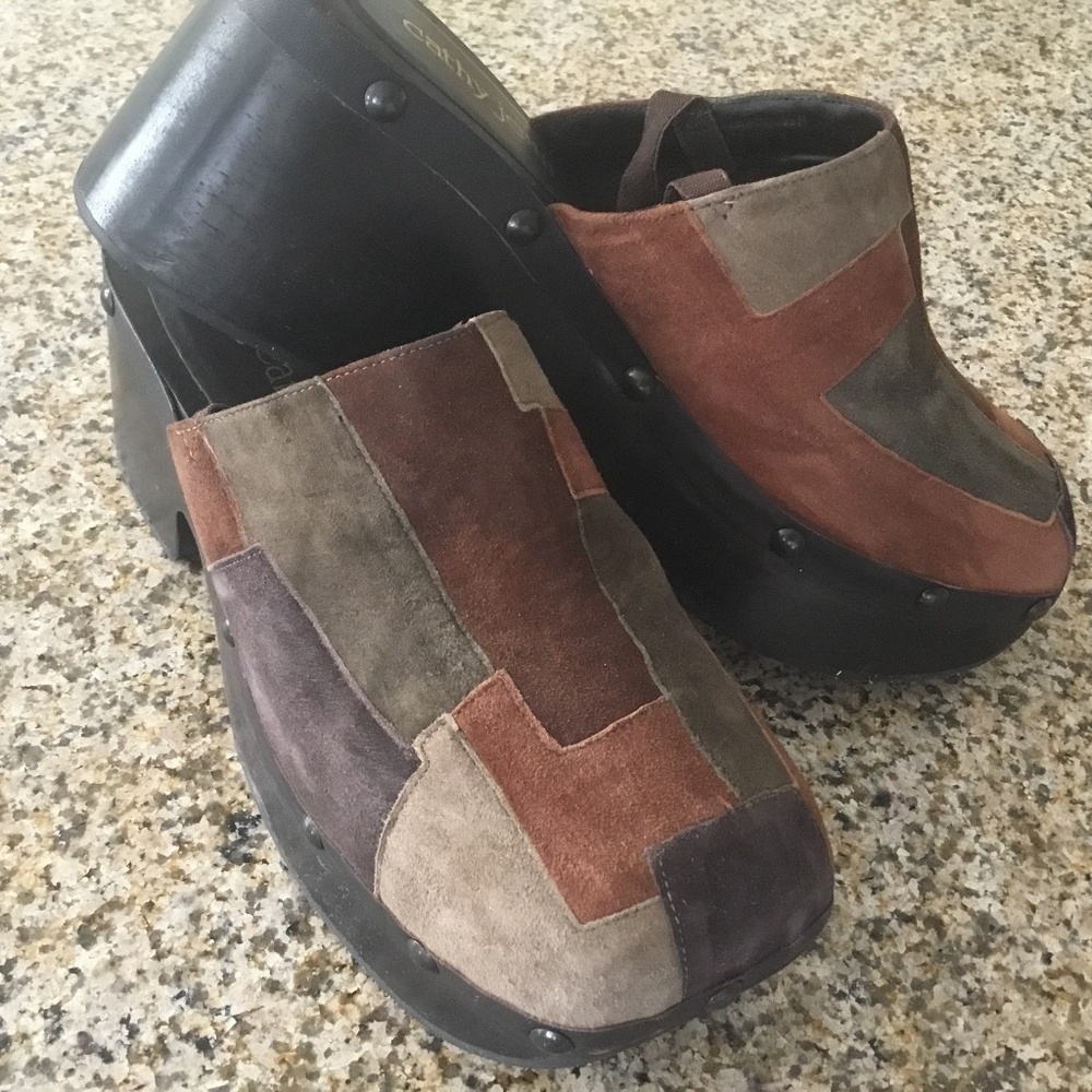 Vintage Cathy Jean Patchwork Clogs - image 1